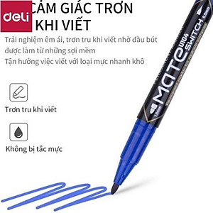 Bút lông dầu dạ kính hai đầu Deli - Bút dạ chết không xoá được - Nhiều màu