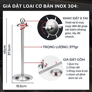 Giá đặt treo muỗng, dụng cụ nhà bếp Inox 304 DandiHome