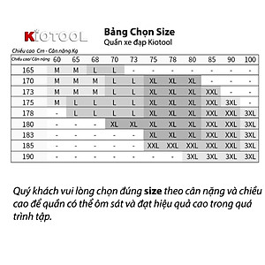 Quần Đạp Xe Kiotool Mút Đệm Chống Sốc Thoáng Khí