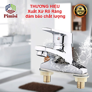 Vòi nước nóng lạnh lavabo Pimisi 100V bằng đồng cho nhà tắm | Hàng chính hãng