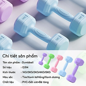 Tạ Tập Tay Nhựa 314 - 2KG Chuyên Tập Gym Yoga Pilates Thể Dục Tại Nhà