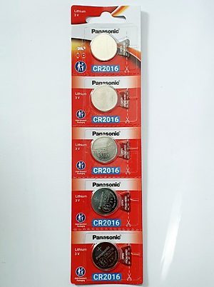 Vỉ 5 viên Pin nút Panasonic 3V CR-2016/5BE - Hàng chính hãng