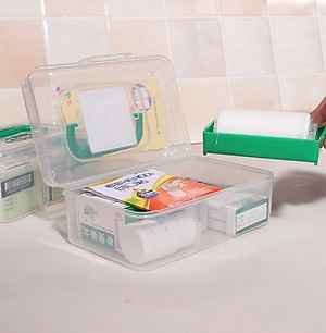 Hộp đựng thuốc / vật dụng y tế 800ml, thiết kế nắp đậy thông minh, bảo quản và cất giữ vật dụng gọn gàng - nội địa Nhật Bản