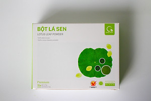 Bột Lá Sen Sấy Lạnh Nguyên Chất Quảng Thanh Hộp 45g  - Ngủ ngon, giảm mỡ máu, giảm cân, mát gan, mờ nám, tàn nhang, đẹp da