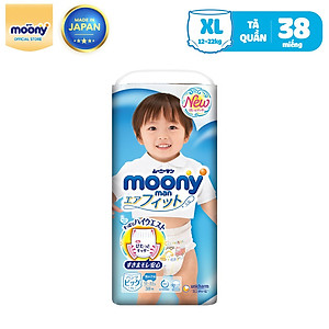 Tã Quần Cao Cấp Moony Nhật Bản Bé Trai XL38 (38 Miếng)
