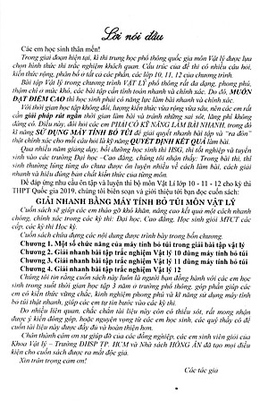 Sách Giải Nhanh Bằng Máy Tính Bỏ Túi - Môn Vật Lí