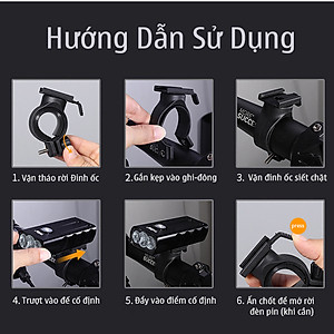 Đèn Pha Trước Xe Đạp NX3 Có Sạc USB Siêu Sáng Cao Cấp Chống Nước Dành Cho Xe Đạp Địa Hình, Xe Đạp Thể Thao Giúp Đạp Xe An Toàn Ban Đêm