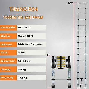 Thang nhôm rút đơn Nikita R54
