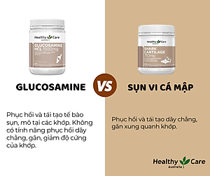 Sụn vi cá mập Healthy Care Shark Cartilage Tăng cường sức khỏe xương khớp, Tăng chức năng vận động - QuaTangMe Extaste