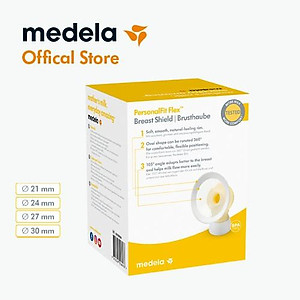 Phụ kiện máy hút sữa Medela, 1 phễu Flex size 21/24/27/30mm - Có vành silicon mềm, thiết kế hình oval đem lại sự thoải mái