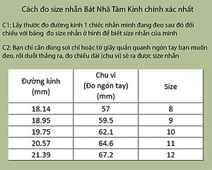 Nhẫn xoay Bát Nhã Tâm Kinh khắc chữ Vạn - Nhẫn phong thủy Hán ngữ may mắn bình an Ri99