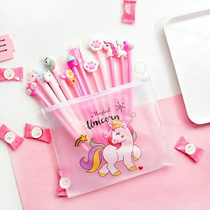 Set 20 Bút Bi Cây Viết Dễ Thương - Có Nhiều Hoạ Tiết Khác Nhau - Tặng kèm Túi Zip Đựng - Hàng Loại 1- Chính Hãng MINIIN