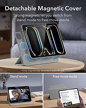 Bao Da dành cho iPad Pro 11 inch / iPad Pro 13 inch 2024 ESR Rebound Hybrid Case 360 - Hàng Chính Hãng