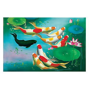 Tranh xếp Hình Tia Sáng  Cá Chép Hóa Rồng (925 Mảnh Ghép)
