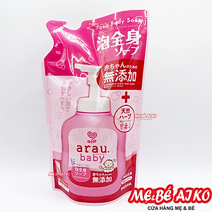 Bọt Tắm Gội Thảo Mộc Arau Baby Túi 400ml 