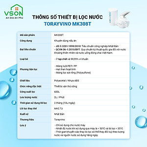 Thiết Bị Lọc Nước Tại Vòi Toray Torayvino MK308T - Hàng chính hãng