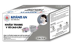 Khẩu trang y tế 4 lớp Khánh An mẫu mới SMS kháng khuẩn cao cấp