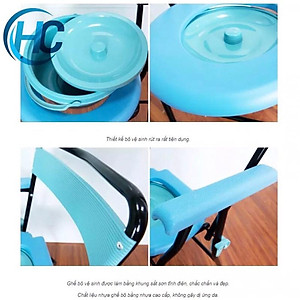 Ghế Bô Vệ Sinh Không Bánh Xe, Khung Sơn, Bô Tròn Lucass G-899( G899 )(Tiêu Chuẩn Mỹ)