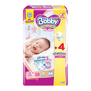 Tã dán Bobby Siêu thấm - khô thoáng size XS