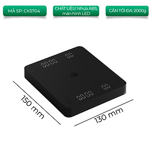 Cân điện tử GHOST 2 mặt cho pha chế cà phê đồ uống có đếm giờ CAFE DE KONA pin sạc