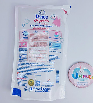 Dung Dịch Giặt Quần Áo Cho Bé D-Nee - Túi 600ml (Hồng)