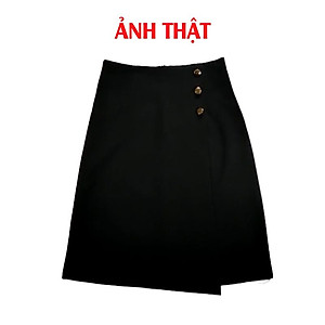 Chân váy công sở chữ A lưng cao dài 63cm phong cách hàn quốc sang chảnh Hàng thiết kế cao cấp - New Design