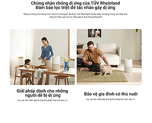 Máy lọc không khí Xiaomi Smart Air Purifier 4 Compact EU BHR5860EU Hàng chính hãng