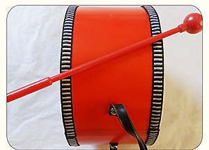 Trống Gỗ Bọc 2 Mặt Tặng Kèm Dùi Gỗ