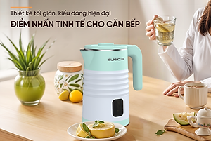 Ấm siêu tốc Inox 2 lớp 1.8L SUNHOUSE SHD1357 - Hàng chính hãng