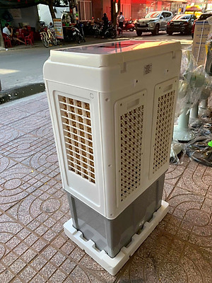 Quạt điều hòa Nineshield KB-588A 45L + tặng 2 đá khô có bánh xe, Motor đồng bền bỉ, êm ái, tiết kiệm điện, dễ dàng vệ sinh, hàng nhập khẩu