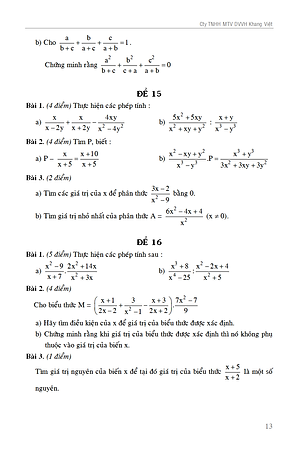 Sách 100 Đề Kiểm Tra Toán 8