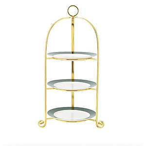 Đĩa bánh 3 tầng trang trí để bàn ăn MORANDI SILK GOLD