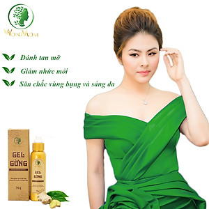 Gel gừng thảo dược, massage tan mỡ bụng, săn chắc eo Wonmom 70g
