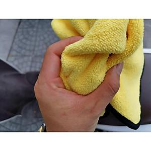Khăn Lau Xe 2 Lớp Microfiber Siêu Thấm Siêu Mịn 30x60cm