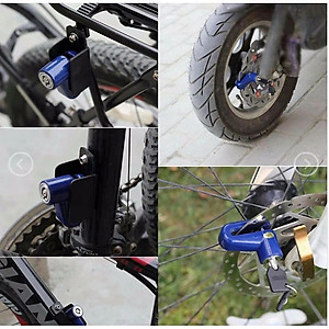 Ổ khóa đĩa hợp kim nhôm (cốt khóa inox) chống trộm dùng được cho mọi loại xe máy gồm 1 ổ khóa và 2 chìa khóa - Chính hãng (màu giao ngẫu nhiên)