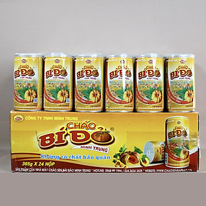 Cháo bí đỏ Minh Trung 365g - Cháo Bí Đỏ 24 (thùng 24 lon)