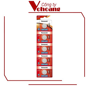 Vỉ 5 Viên Pin CR1632 ( CR 1632/5BE x 1 Vỉ ) Panasonic Lithium 3 V - Hàng Chính Hãng