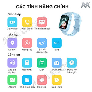 Đồng hồ Thông Minh Định vị Trẻ em SmartWatch AMA K26 Lắp sim Gọi Video có thể Tháo rời Tiện lợi Hàng nhập khẩu