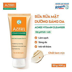 Sữa rửa mặt vitamin làm sáng da, mờ sẹo thâm dạng kem Acnes Vitamin Cleanser 100g