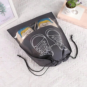 Giỏ đựng giày  , Túi đựng giày dép dây rút Có Hình chống bẩn đi du lịch dã ngoại