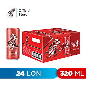 Thùng 24 Lon Nước Tăng Lực Sting Dâu (320ml/Lon)