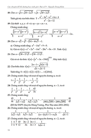 Sách Các Chuyên Đề Bồi Dưỡng Học Sinh Giỏi Đại Số Lớp 9