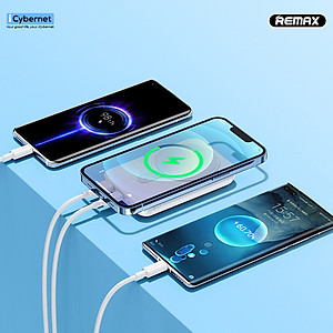 Sạc dự phòng không dây từ tính Remax RPP-85 kèm giá đỡ dung lượng 10000mAh - Hàng chính hãng