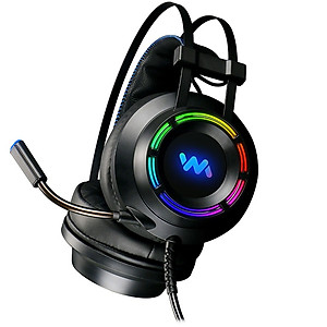 Tai nghe gaming Wangming WM9800 7.1 USB LED (Đen) - Hàng nhập khẩu