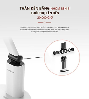 Đèn Để Bàn đổi màu 19W Panasonic HHGLT062319 Chip Led RG0, không ánh sáng xanh, an toàn cho mắt, điều chỉnh độ sáng