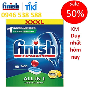 Viên rửa bát Finish All in one 120 viên 6 chức năng
