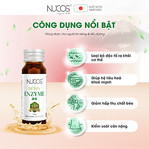 Nước detox enzyme hỗ trợ thải độc Nucos Detox Enzyme 10 chai x 30ml​