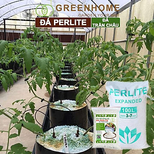 Đá Perlite Greenhome, Bao 300gr, Trồng Hồng, Thuỷ Canh, Giá Thể Trân Châu Giàu Khoáng Chất, Tăng Độ Tơi Xốp