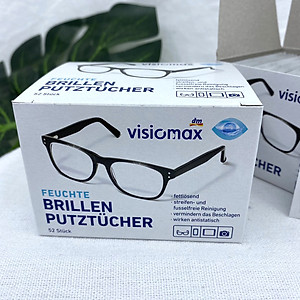 Khăn giấy lau kính Visiomax làm sạch kính mắt & màn hình Đức 52 tờ