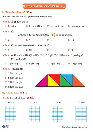 Sách - Đề Kiểm Tra Toán Lớp 1 - Cánh Diều - Học Kì 2